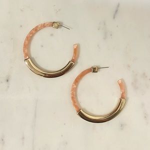 Pink and gold hoops